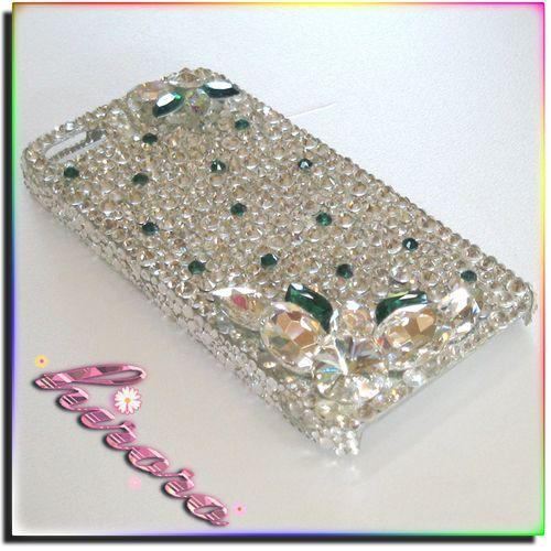 iPhone5/5sケース スワロフスキーとビジュー ストラップ穴有り |  | 03