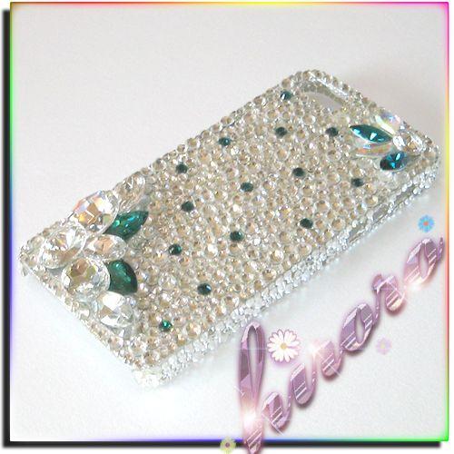 iPhone5/5sケース スワロフスキーとビジュー ストラップ穴有り |  | 04