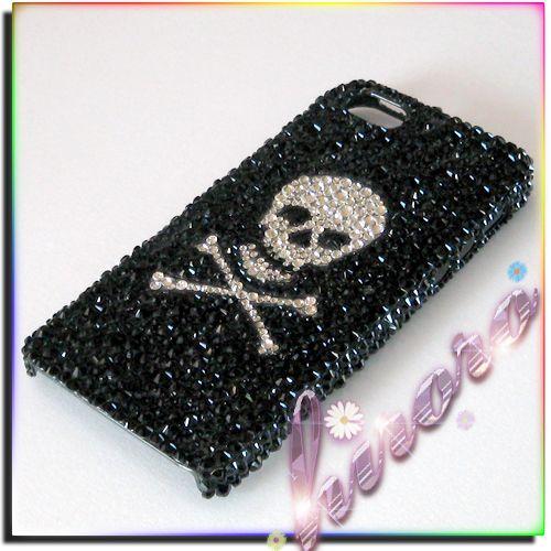 iPhone5/5sケース スワロフスキー スカル ストラップ穴有り |  | 02