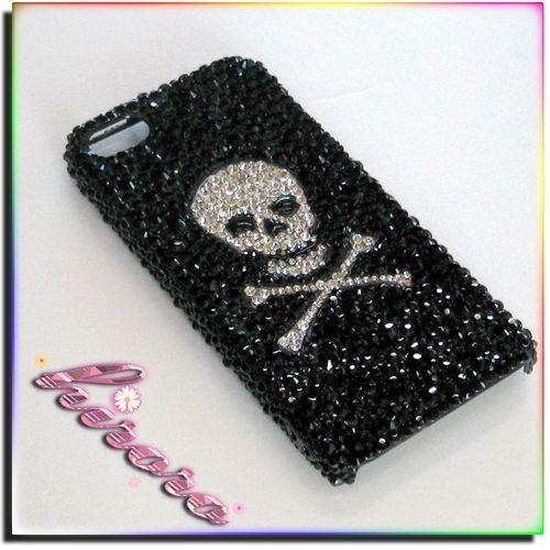 iPhone5/5sケース スワロフスキー スカル ストラップ穴有り |  | 03