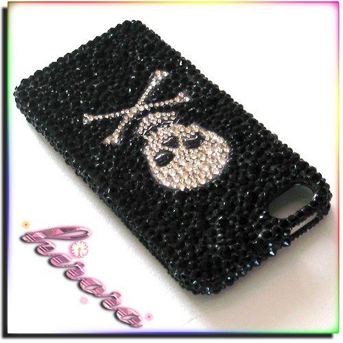 iPhone5/5sケース スワロフスキー スカル ストラップ穴有り |  | 04