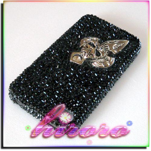 iPhone5/5sケース スワロフスキー メタルスカル ストラップ穴有り |  | 04