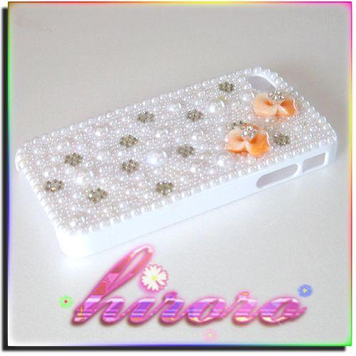 iPhone4/4sケース スワロ&パール フラワー B |  | 03