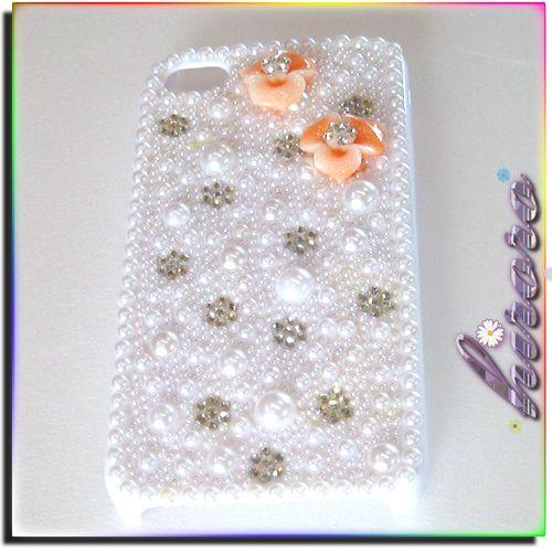 iPhone4/4sケース スワロ&パール フラワー B |  | 04