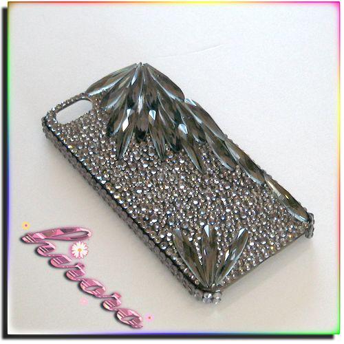 iPhone5/5sケース A級ガラスストーン ロングドロップ ブラックダイヤモンド |  | 02