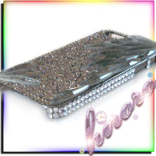 iPhone5/5sケース A級ガラスストーン ロングドロップ ブラックダイヤモンド |  | 04