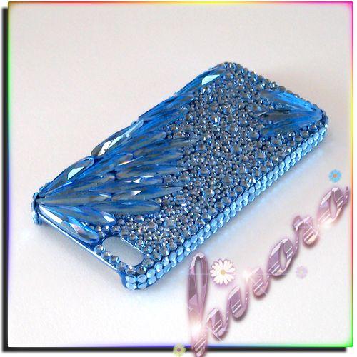 iPhone5/5sケース A級ガラスストーン ロングドロップ ブルー |  | 04