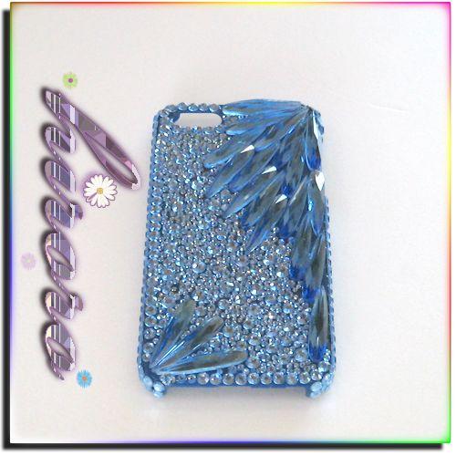 iPhone5/5sケース A級ガラスストーン ロングドロップ ブルー |  | 05