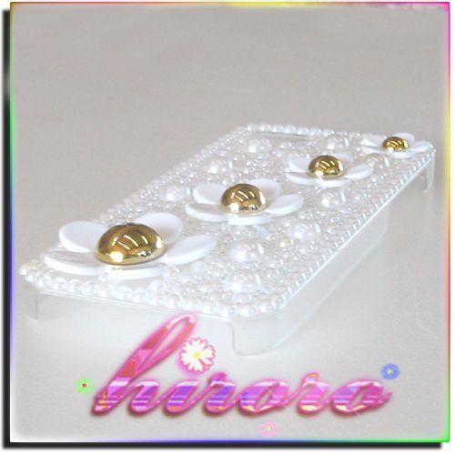 iPhone5/5sケース 半円パール フラワーパーツ |  | 05