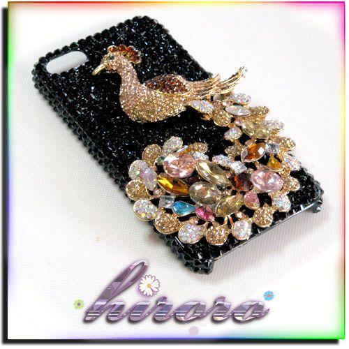 iPhone5/5sケース スワロフスキー ジェット 700粒 鳳凰 no.12 |  | 01