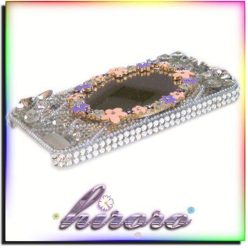 iPhone5/5sケース クリスタルとビジュー お花ミラー no.13 |  | 04