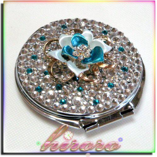 丸型コンパクトミラー フラワーパーツ クリスタルストーン no.24 |  | 04