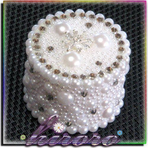 ペットボトルキャップ  ジルコニアとホワイトデコレーション no.24 |  | 01