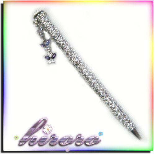 デコ ボールペン 総スワロフスキー 660粒使用 ３連蝶々 no.11 |  | 03