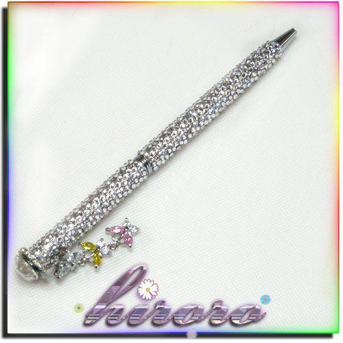 デコ ボールペン 総スワロフスキー 660粒使用 ３連蝶々 no.12 |  | 04