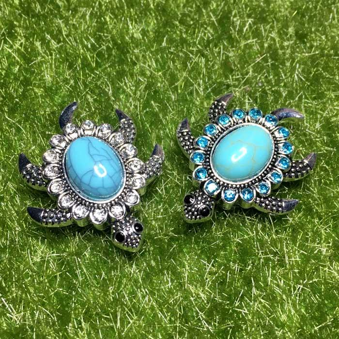 ホヌ ビジュー ゴルフマーカー 大粒のフェイクターコイズ ハットクリップ付 2Colors | 