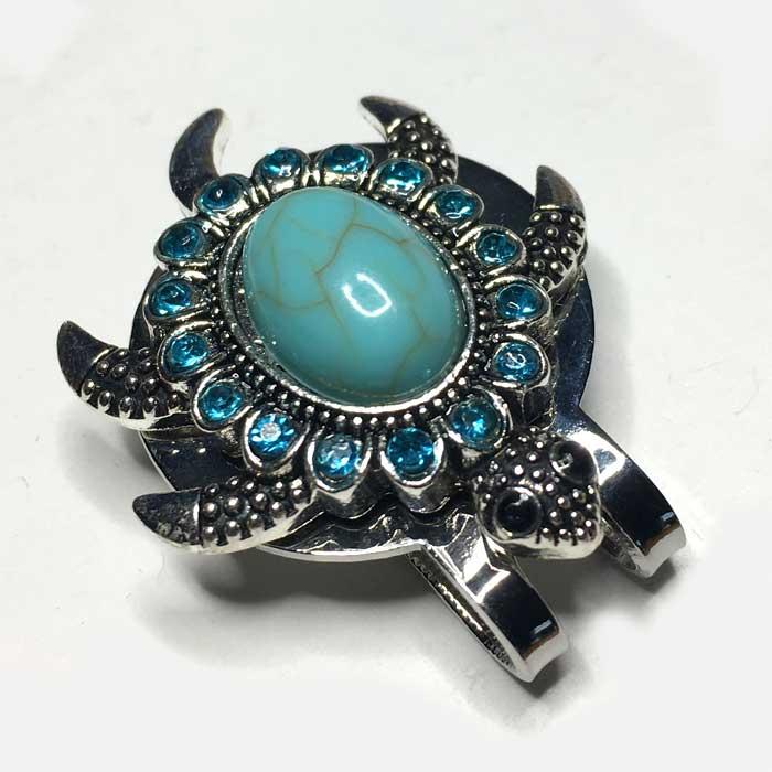 ホヌ ビジュー ゴルフマーカー 大粒のフェイクターコイズ ハットクリップ付 2Colors |  | 07