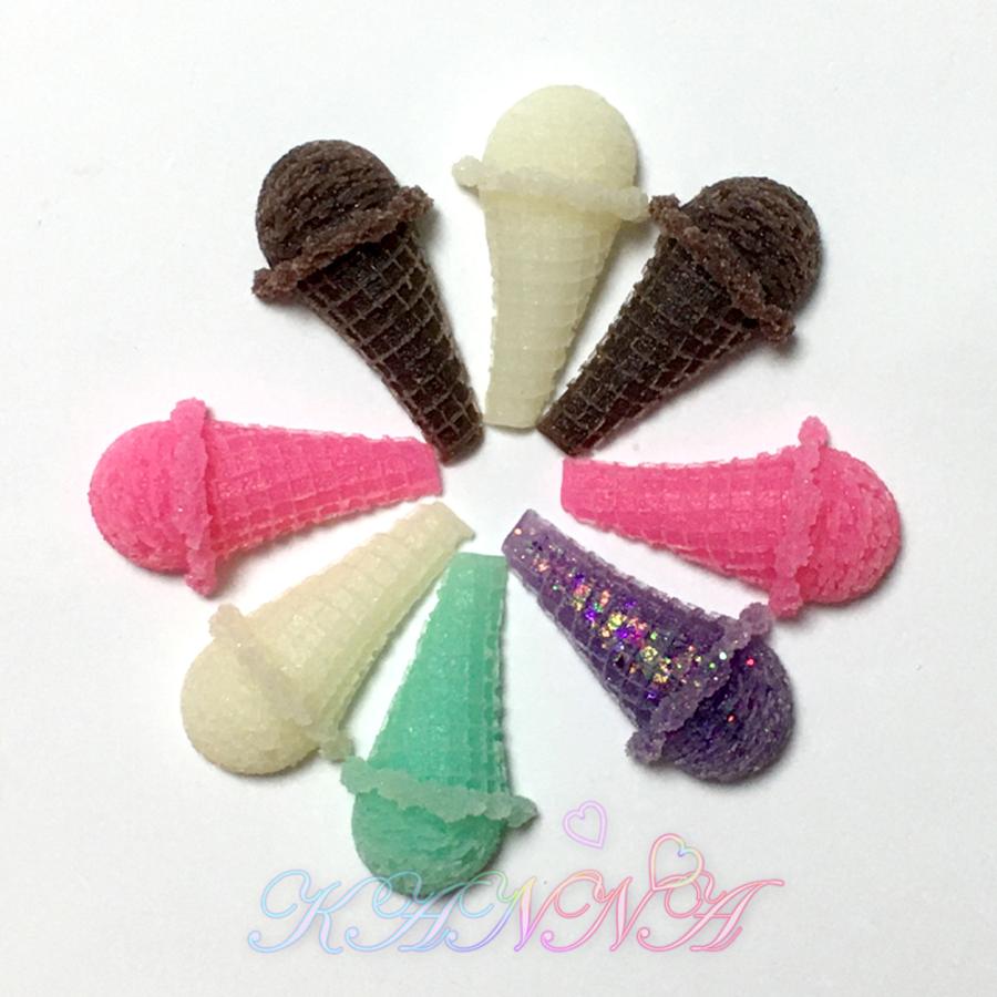 クリスタルレジン製♪ 激レア・大きめのコーンアイス8個セット by Kanna |  | 01