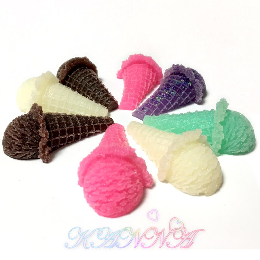 クリスタルレジン製♪ 激レア・大きめのコーンアイス8個セット by Kanna |  | 02