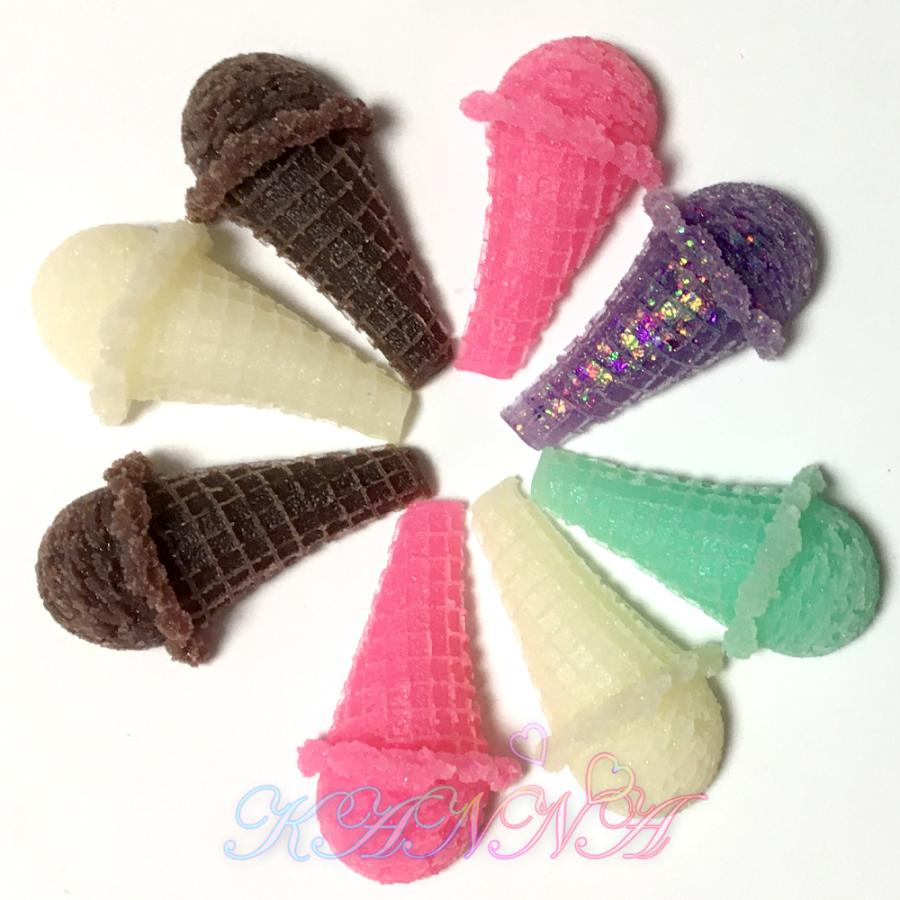 クリスタルレジン製♪ 激レア・大きめのコーンアイス8個セット by Kanna |  | 03