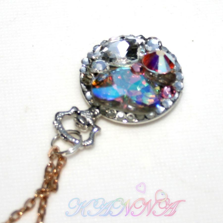 美品✨ スワロフスキー ネックレス クリスタル ビジュー 大ぶり ゴージャス ネックレス サファイアブルー 大粒スワロフスキークリスタル ハート