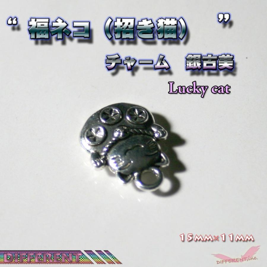 ネコチャーム 福ねこ チャームアクセサリー 材料 招き猫 |  | 03