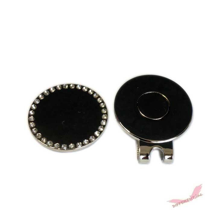 ラインストーン埋め込みゴルフマーカー 25mmとクリップセット | 