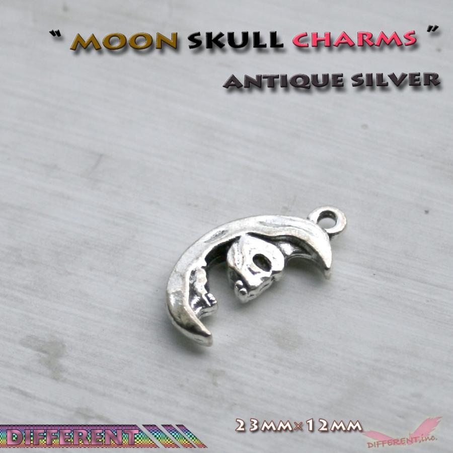 三日月に髑髏 チャーム アクセサリーパーツ |  | 02