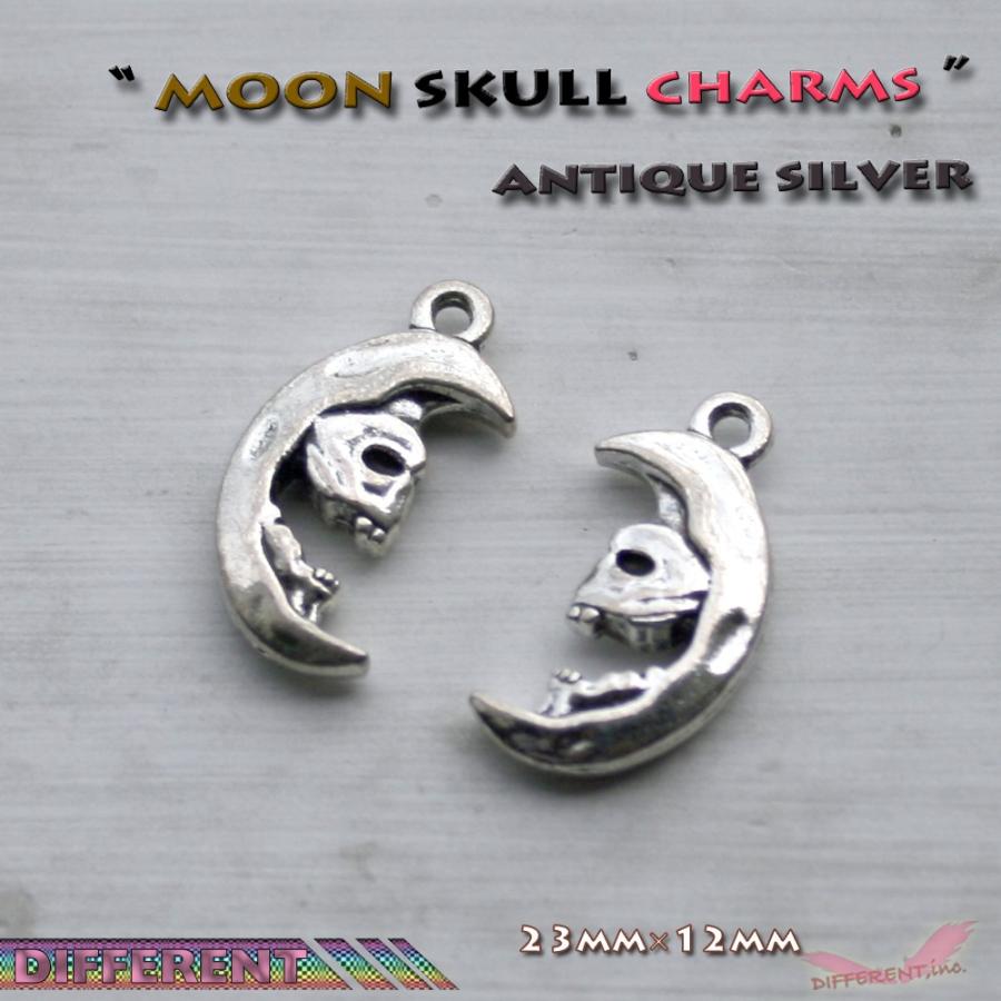 三日月に髑髏 チャーム アクセサリーパーツ |  | 03