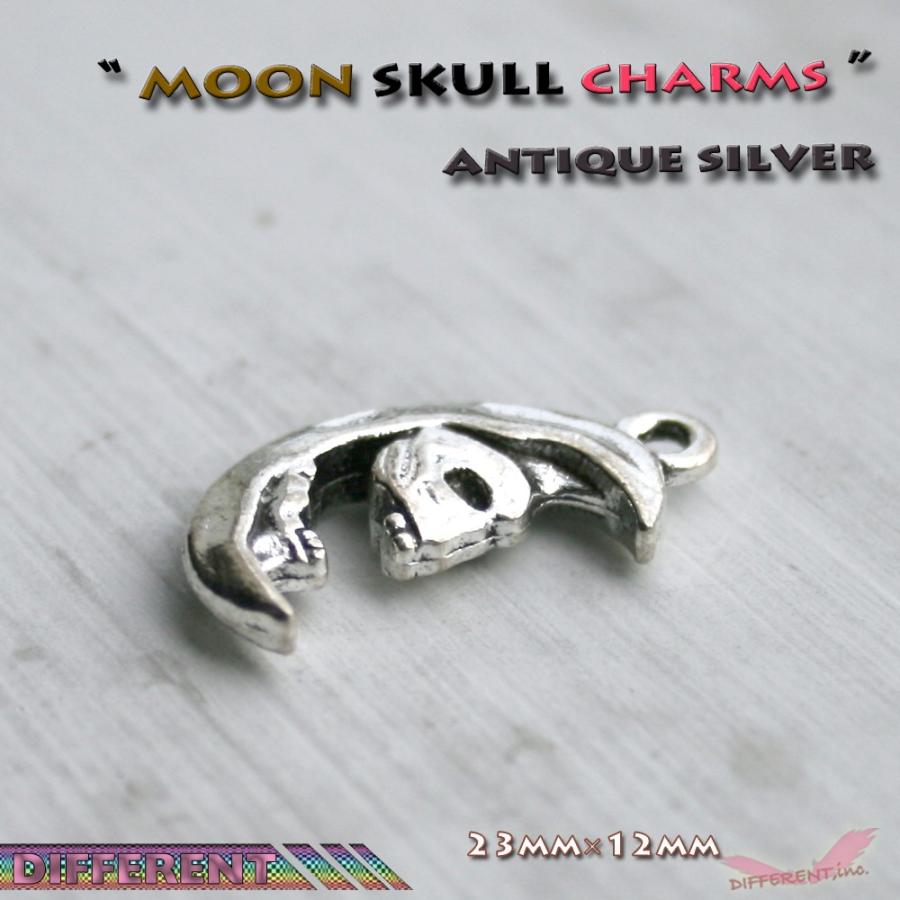 三日月に髑髏 チャーム アクセサリーパーツ |  | 05