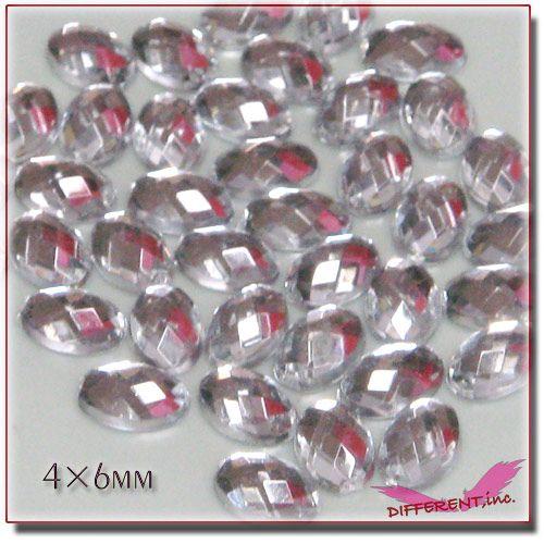 ネイル＆デコ用 オーバルクリア ラインストーン 4*6mm 50粒 |  | 01