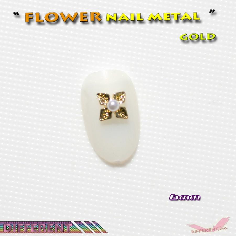 ネイルメタル お花にパール ネイルジュエリー mini | 