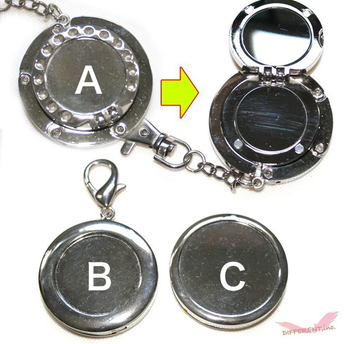 【アウトレット】バッグハンガー ラウンド ハート ミラー タイプ 展示品 |  | 01