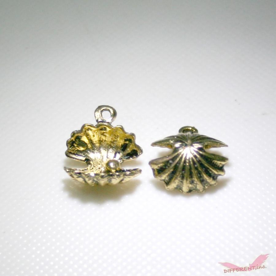真珠貝 3D ヴィンテージゴールド メタルチャーム |  | 01