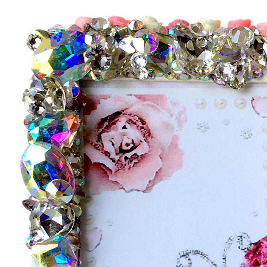 極上！スワロフスキーとビジューの姫盛りフォトフレーム 写真立て by