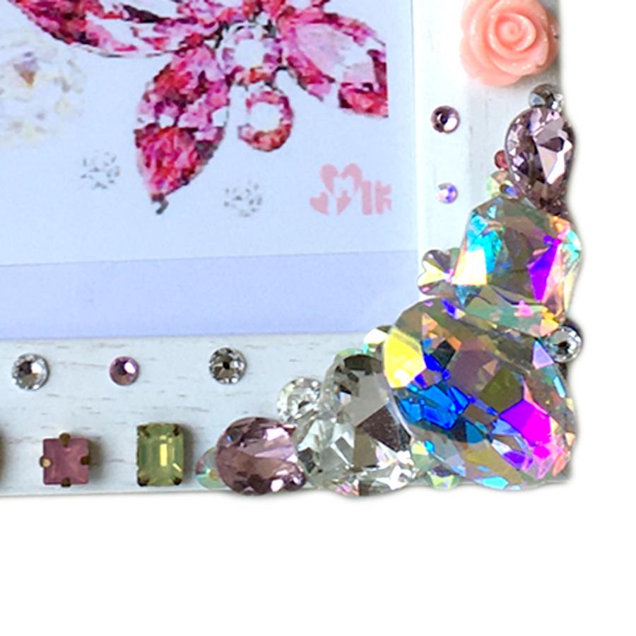 極上！スワロフスキーとビジューの姫盛りフォトフレーム 写真立て by