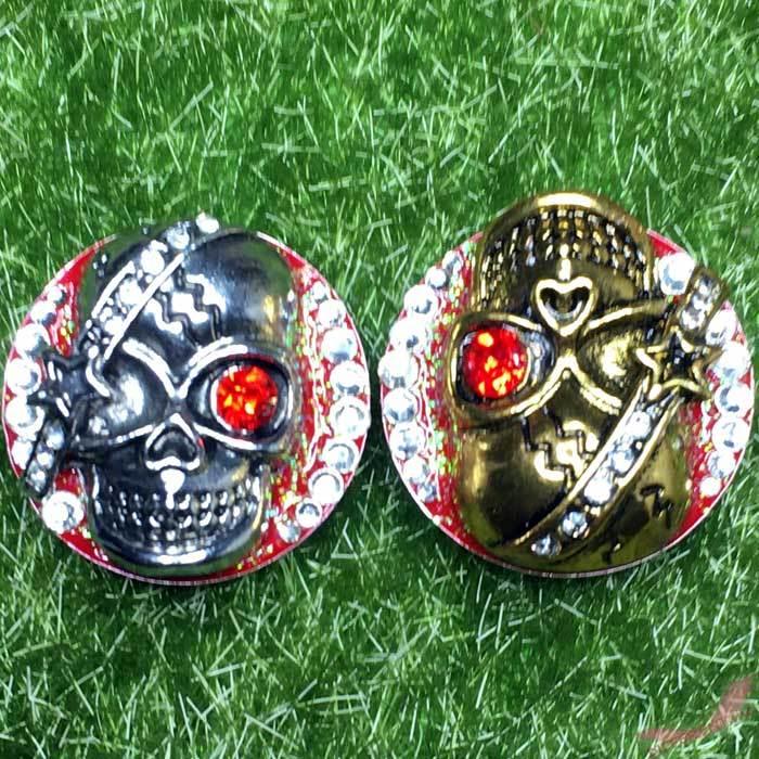 赤い片目のスカル ゴルフマーカー |  | 06