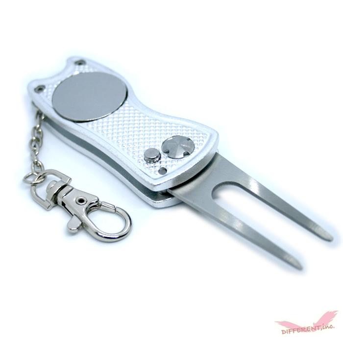 ゴルフ ジャックナイフタイプのリペアツールマーカーセット、キーチェーン付 |  | 03