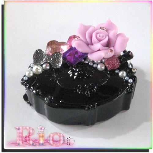 姫盛り コンタクトケース ピンク、ブラック by-rio | 