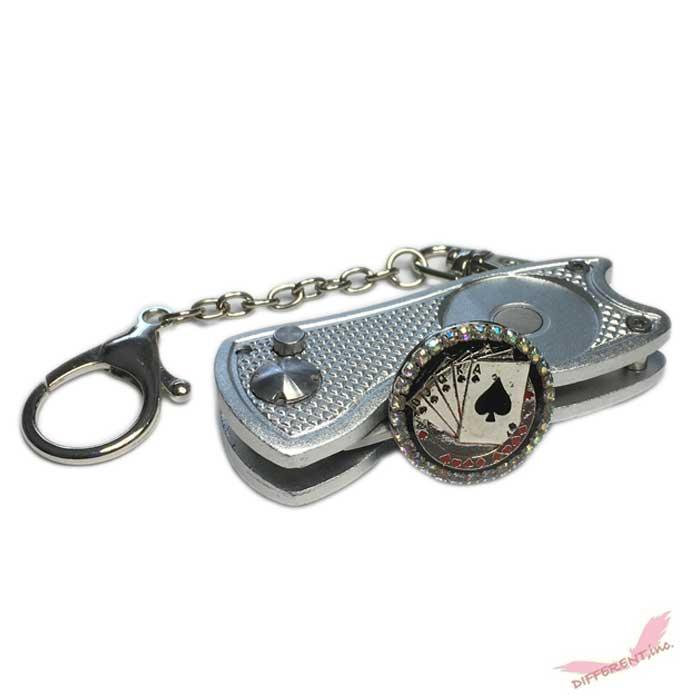 ロイヤルストレートフラッシュ ゴルフボールマーカー 飛び出す グリーンフォーク セット | 