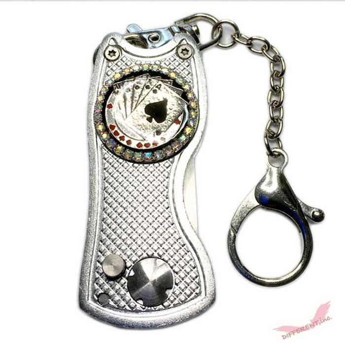 ロイヤルストレートフラッシュ ゴルフボールマーカー 飛び出す グリーンフォーク セット |  | 01