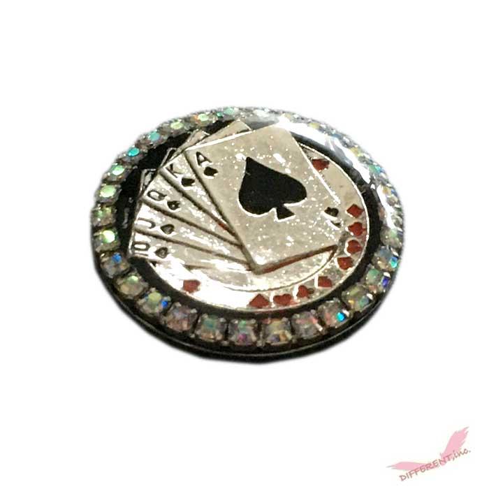 ロイヤルストレートフラッシュ ゴルフボールマーカー 飛び出す グリーンフォーク セット |  | 03