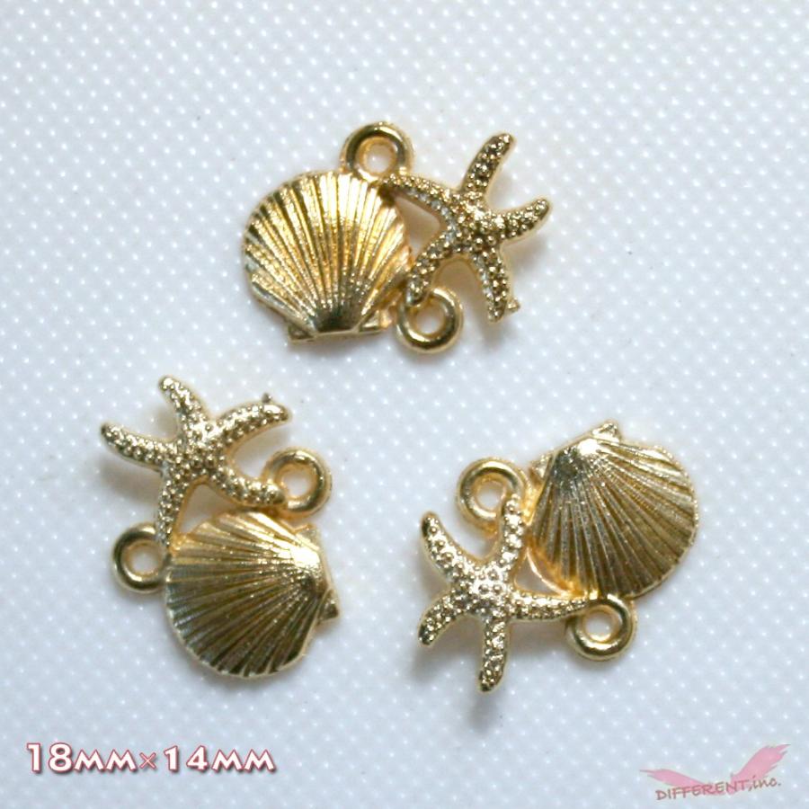 ヒトデ 貝 コネクター アクセサリー 繋ぎ チャームパーツ |  | 01