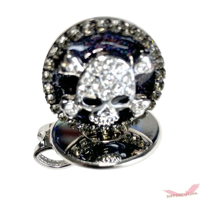 スカル ブラックラメ デコ ゴルフマーカー クリップマグネット付きセット |  | 01