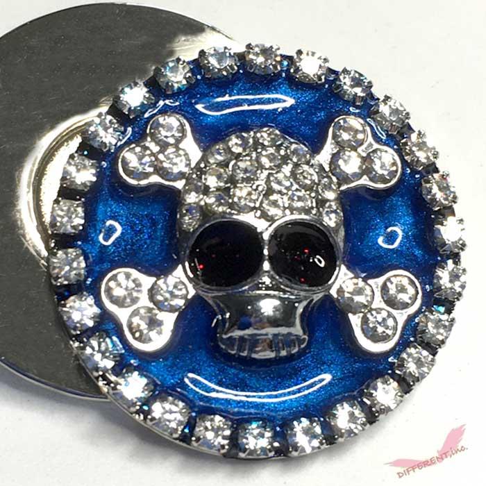 ドクロ ラインストーン スカル スワロフスキー デコ ゴルフマーカー