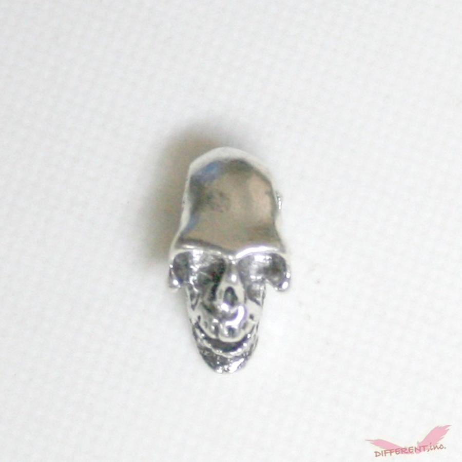 リアル スカルヘッド  メタル ビーズパーツ 横穴 ヴィンテージシルバー |  | 05