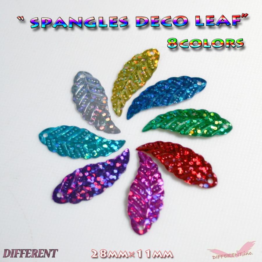 スパンコール デコ リーフ 装飾 イヤリング アクセサリーパーツに |  | 02