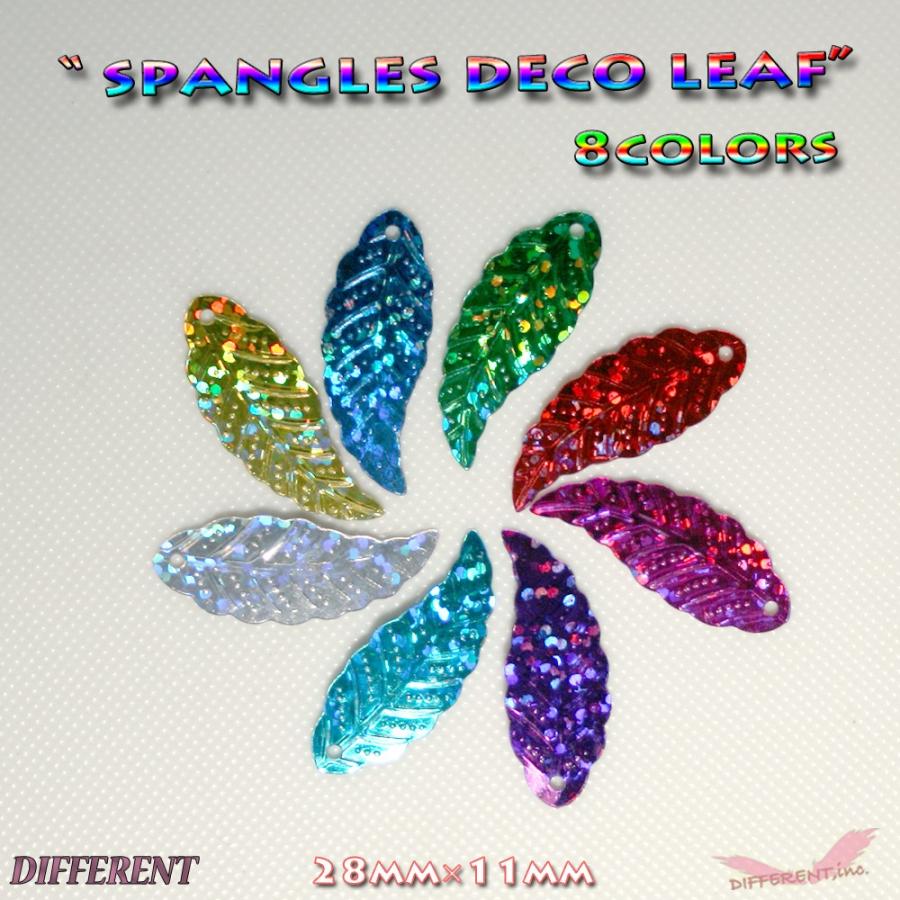 スパンコール デコ リーフ 装飾 イヤリング アクセサリーパーツに |  | 03