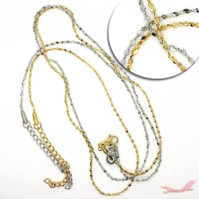 ネックレスチェーン ステンレス製 揺れるマーカー対応 2Colors | 