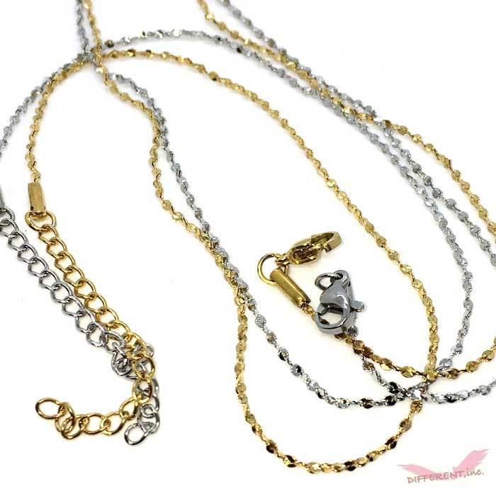 ネックレスチェーン ステンレス製 揺れるマーカー対応 2Colors |  | 01